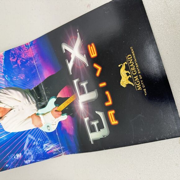 Rick Springfield Autographed Program 2001 EFX Alive MGM Las Vegas Folded Damage - Picture 2 of 8